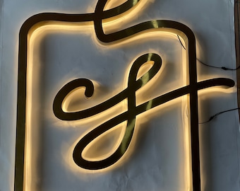 Custom Backlit sign   , 3D backlit Sign metal , 3d led signage, Business Sign, Company Led Sign, Office Logo, Name Logo Sign