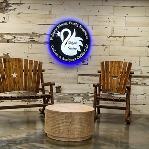 CAFFE BLACK BACKGROUND Led Sign Custom metal sign , 3d logo backlit sign, Custom signs for business small