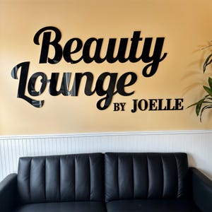 Custom Salon Logo Sign – Acrylic Laser Cut Beauty Business Sign – 3D Wall Logo for Spa, Lash, Hair, Tanning & Nail Studios