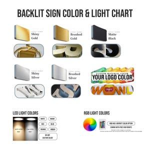 Custom Backlit Sign for Business, 3D Metal Logo Sign, LED Light Box , Outdoor & Office Wall Sign image 3