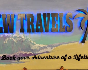 Custom Outdoor Sign  , 3D logo Company Sign , 3D metal Sign , Custom Backlit Sign , Custom logo Sign  , led Business Sign