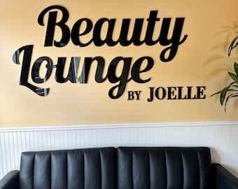 Custom Brushed Metal Logo Sign - Laser Cut Stainless Steel Office Signage - 3D Company Logo for Wall or Reception