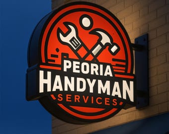 Double Sided Repair Shop Sign, Custom Blade Sign for Repair Store - Double-Sided Outdoor Business Sign