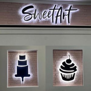 Custom Illuminated Outdoor and Indoor Signage,Stainless Steel Illuminated Logo,Led Illuminated Signage for Business and Office,Backlit Sign