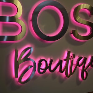Custom metal Backlit Sign , Metal Business Sign , Led Sign For Wall , 3D Logo Backlit Sign For Business , Metal Outdoor Lighting logo Sign
