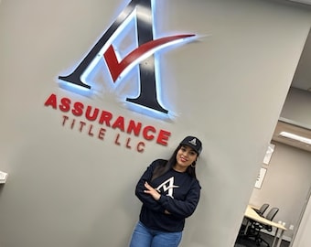 3D Metal Backlit Logo Sign - LED Wall Sign - Personalized Office or Storefront Sign