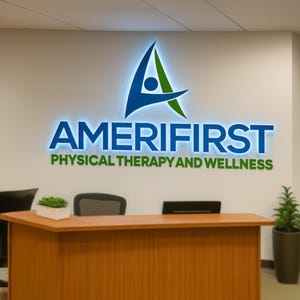 Corporate Custom Backlit Logo Signage - 3D Office Sign for Business Wall & Reception or Lobby
