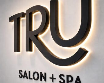 LED Clinic Reception Sign, Custom 3D Backlit Medical Office Logo, Doctor Dental Spa Wall Sign, Illuminated Business Sign Indoor