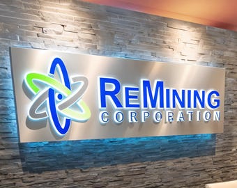 Personalized Backlit Wall Logo for Shops & Studios - Small Business Glow Sign