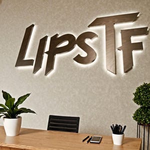 Custom Backlit LED Logo Sign , 3D Metal Lighted Business Sign – Personalized Office Wall Decor , Business sign 3d logo signage