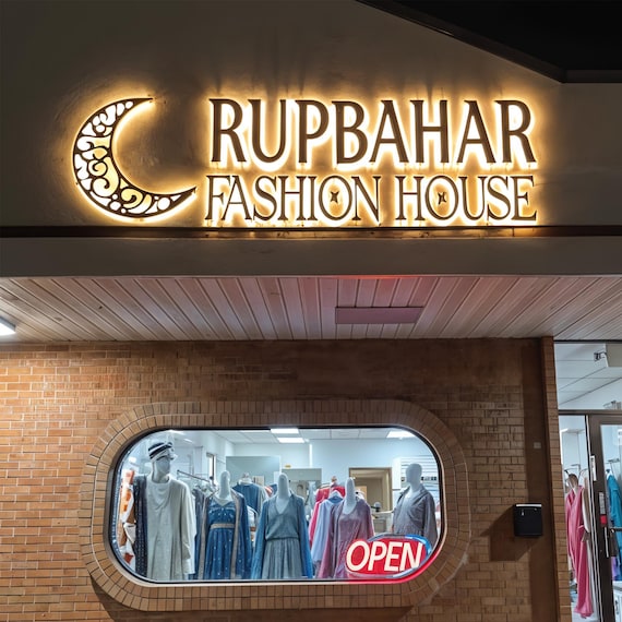 Custom Reception Logo Sign, 3D Backlit Business Sign, Illuminated Office Wall Branding