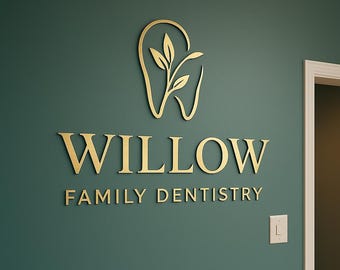 Laser Cut Logo for Dental Office, Custom Clinic Sign  &  Acrylic Dentist Sign