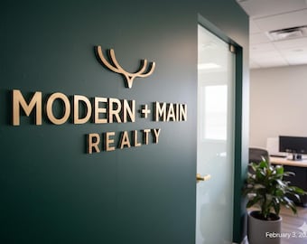 Customized Dental Clinic  Raised Sign – Personalized 3D Metal Laser Cut Office Wall Logo – Dentist Reception Sign