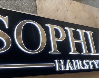 Custom outdoor sign Store front  Sign , outdoor Backlit Sign , Custom led Sign , 3D metal Sign , Business logo Sign , 3D logo Backlit Sign