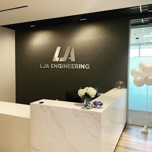 Metal Logo Sign 3D - Laser Cut Metal Business Sign - Office & Store Logo Display
