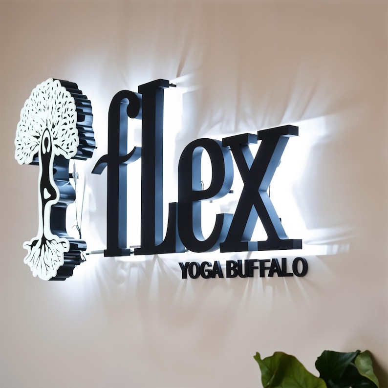 Custom Backlit Sign, Sign for Business, custom outdoor logo  , LED Light Box Backlit , 3D metal Sign , 3d custom sign for office 3D logo