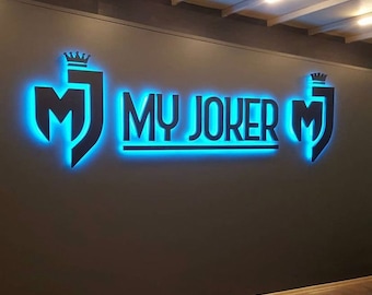 Led Backlit  Sign, Metal Backlit Sign  , 3d logo backlit sign, Custom signs for business , 3D Logo Sign , Office Sign , outdoor Sign