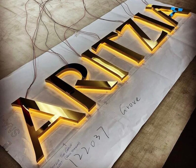 Custom 3d Backlit Sign Logo Light Signage Custom Fabric Led Etsy