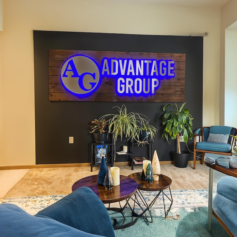 Led Sign Custom metal sign , 3d logo backlit sign, Custom signs for business small
