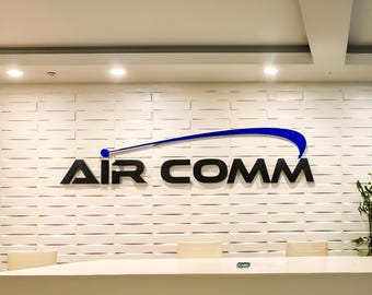 Personalized Office Sign - Custom Metal or Acrylic Logo Sign & Business Branding Wall Decor, Sign for Professionals