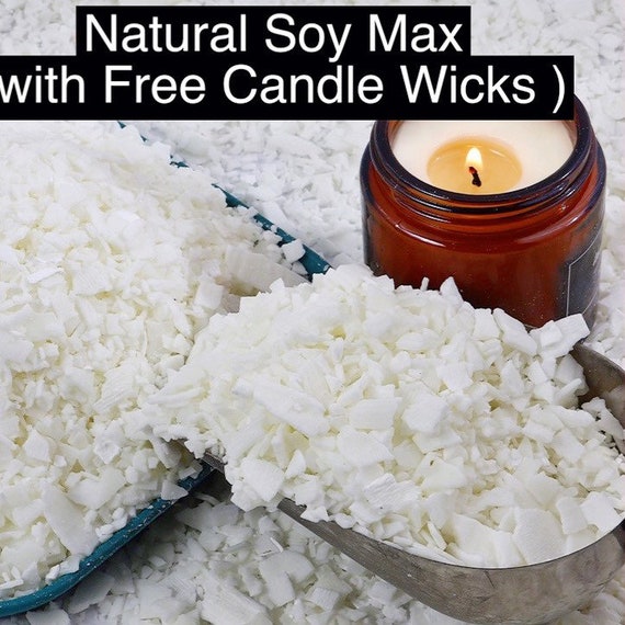 Soy Wax Flakes, Natural Organic Vegan Premium for Candle Making Supplies, Candle  Wax with Free Pretabbed Candle Wicks 