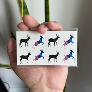 Reindeers Tattoo, 8 Reindeers Waterproof Tattoo, Temporary Tattoo