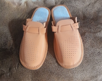 Zapatillas de hombre estilo montaña tradicionales de piel auténtica