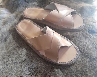 Men's Traditional Sandals Genuine Leather Mountain Style Mules for men