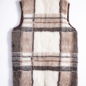 Gilet Gilet Naturel Laine d'Agneau Mérinos Laine de Mouton Style Montagne Traditionnel unisexe image 2