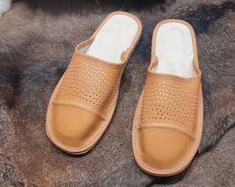 Men's Traditional Slippers Genuine Leather Mountain Style flip flops
