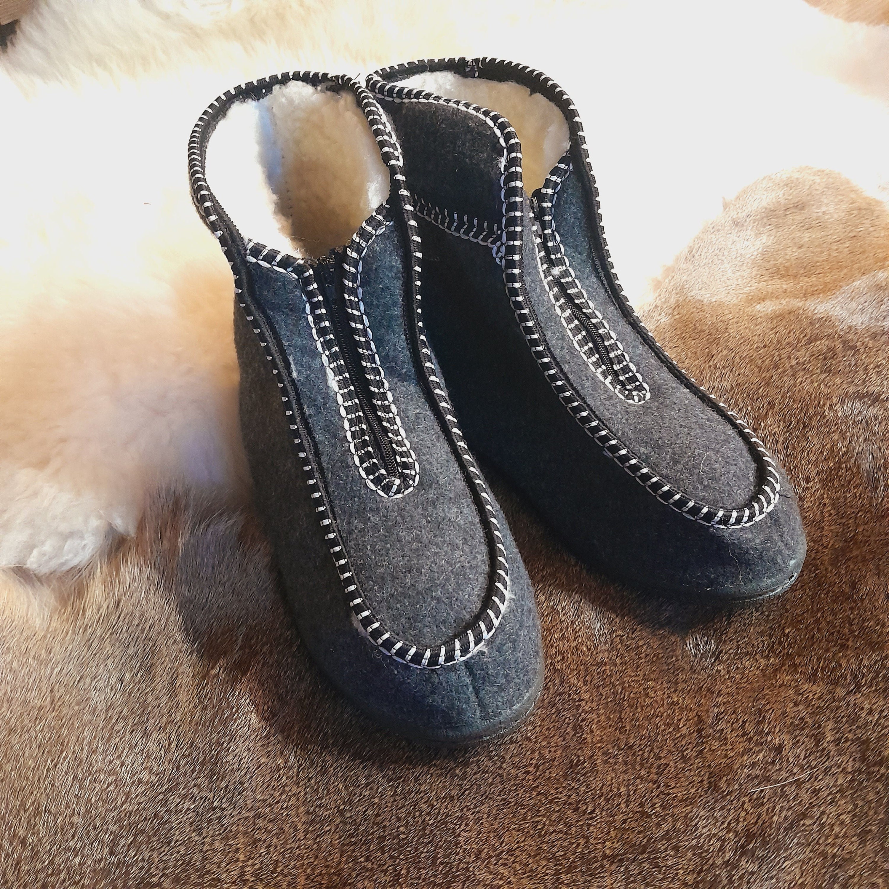 Felt slipper boots uk clearance