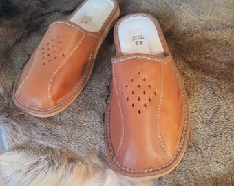 Men's Traditional Slippers Genuine Leather Mountain Style flip flops
