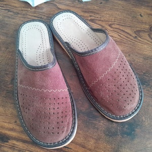 Men&#39;s Leather Slippers, Suede Slippers soft comfortable high quality slippers