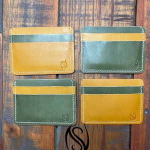 Cartera minimalista cosida a mano