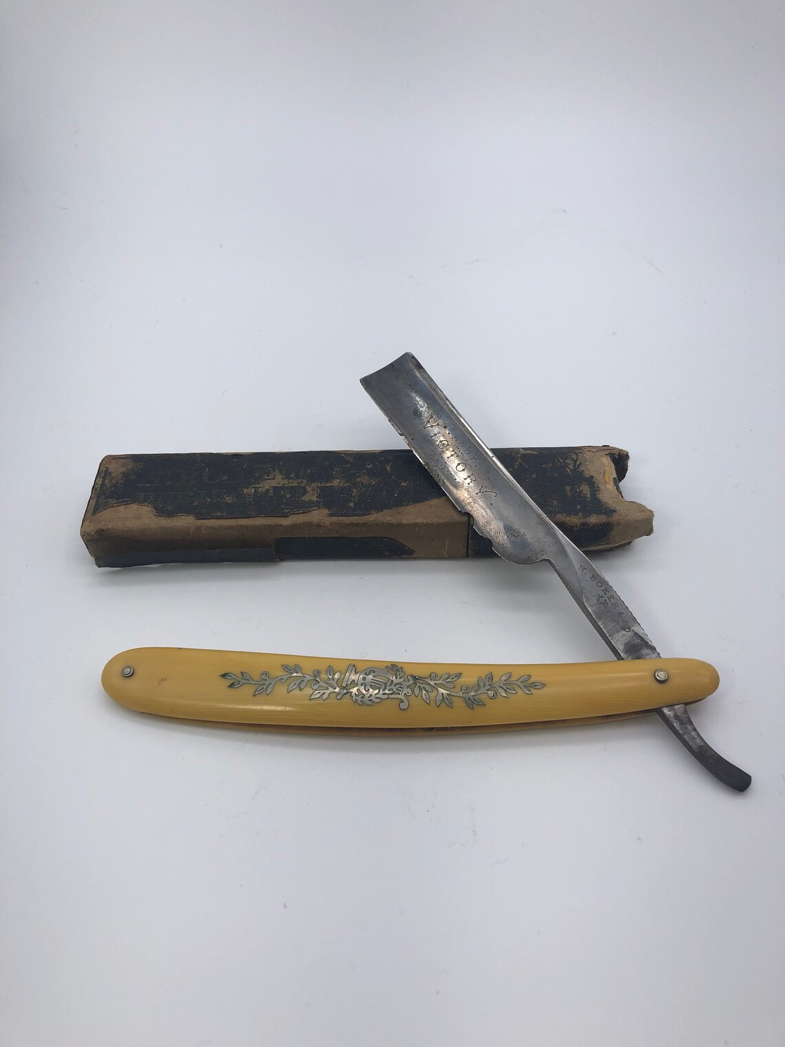 H. Boker & Co Straight Razor With Box Etsy