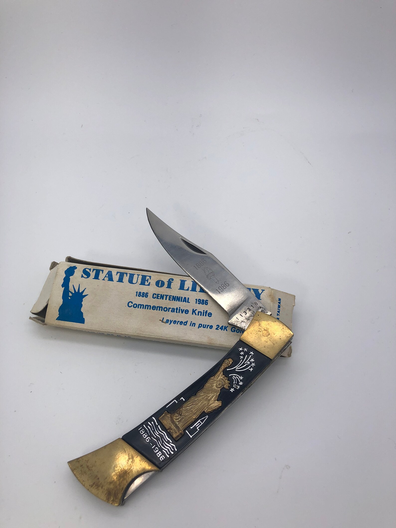 Statue of Liberty 1886/1986 Commemorative Knife. Layered in Etsy