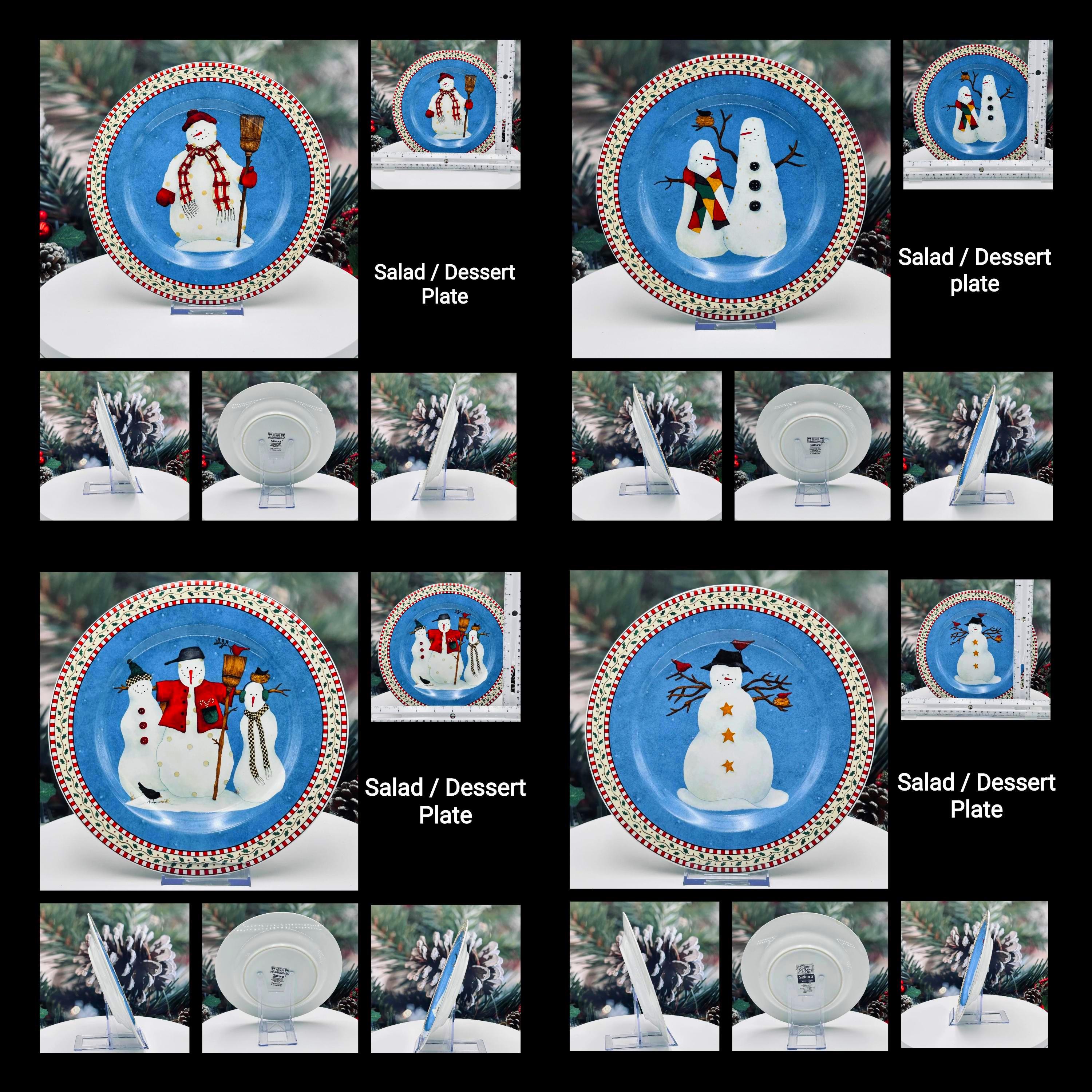 Vintage - Debbie Mumm - Sakura Snowman Dinnerware – Christmas