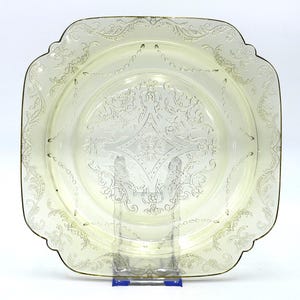 Vintage Federal Glass Co.- Madrid Amber - Luncheon Plate - Set Of 3