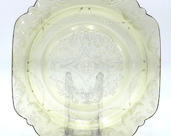 Vintage Federal Glass Co. - Madrid Amber - Piatto da pranzo - Set da 3