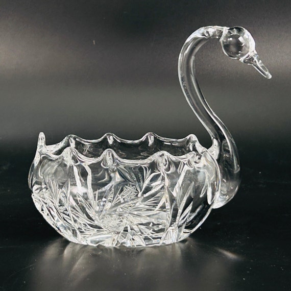 Vintage -  Swan - Crystal Lead Glass - Pinwheel a… - image 1