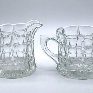 Vintage - Indiana Glass Co. -  Constellation - Creamer & Open Sugar – 1960s Set