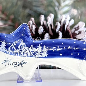 Vintage Ceramiche Fabbro Shooting Star Dish – Merry Christmas – Snack or Trinket Dish – Made in Italy