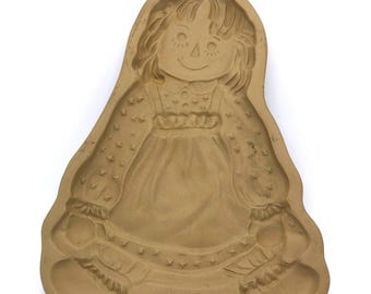Vintage - Brown Bag Cookie Art Mold – &quot;Raggedy Ann&quot; - 1986 – Collectible