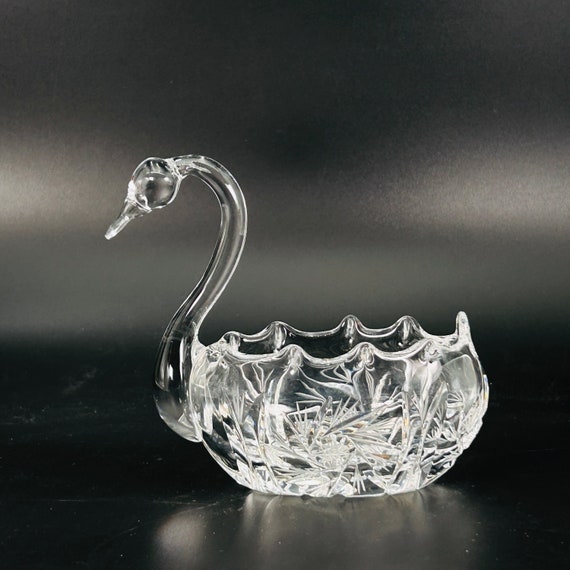 Vintage -  Swan - Crystal Lead Glass - Pinwheel a… - image 4