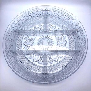 Vintage - Imperial Glass Co. - Cape Cod - 5-delig verdeeld Relish dienblad