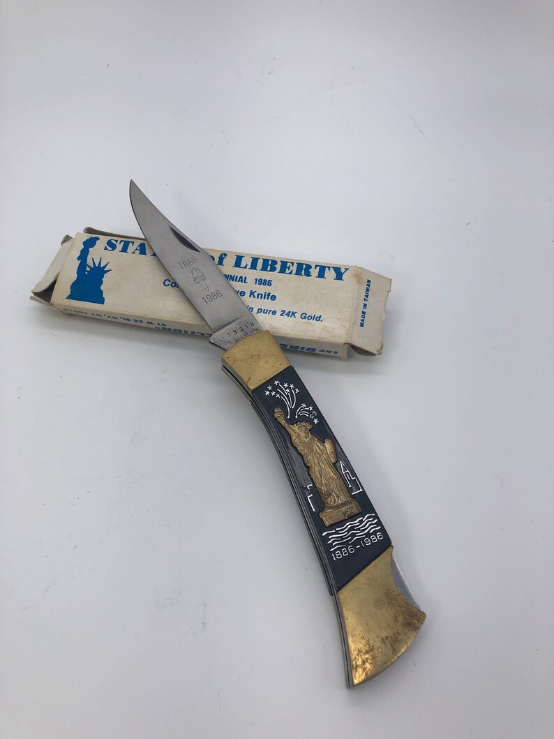 Statue of Liberty 1886/1986 Commemorative Knife. Layered in Etsy
