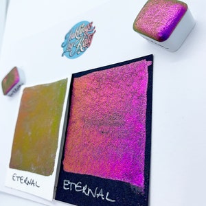 Eternal | Handmade watercolour vegan metallic colourshift supershifter shimmer lettering paint lettering calligraphy ink