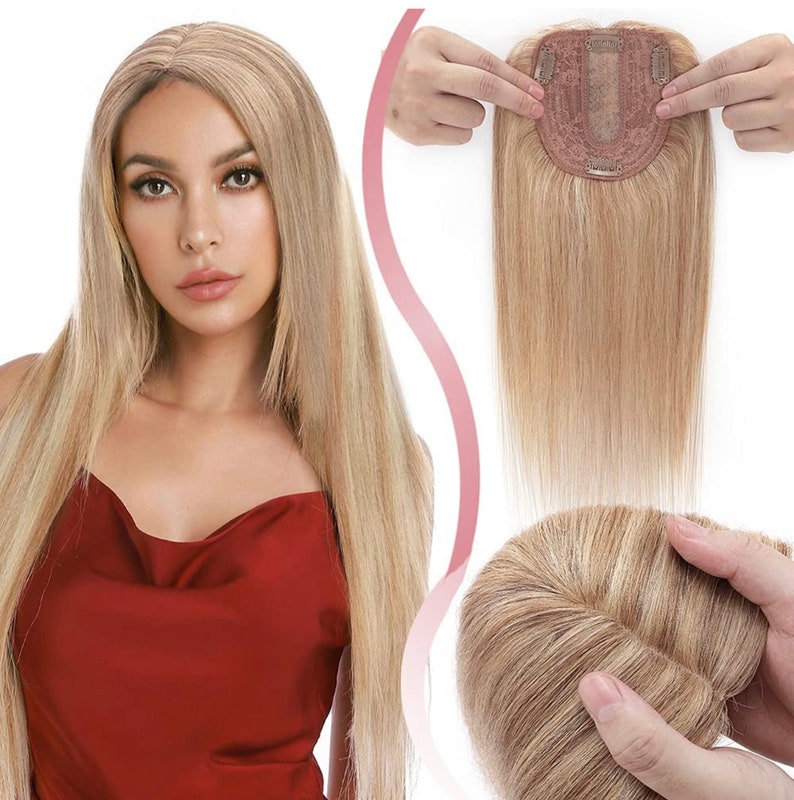 Human Hair Toppers for Women Uk Thinning Hair Real Hair Clip in Toupee