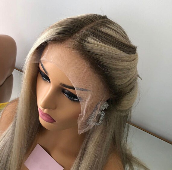Lace front wig 2025 ash blonde