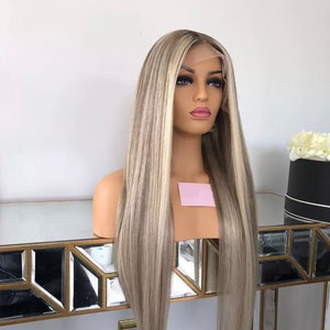 Platinum with Ash Blonde 13x6 Lace Front Human Hair Wig